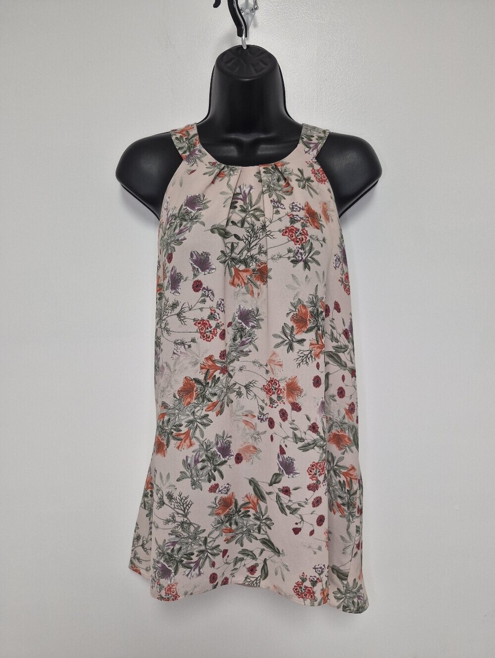 Violet & Claire Floral Pink and Green Blouse sz XL